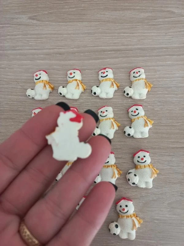 Lote de cabochons "Boneco de Neve" resina – photo 2